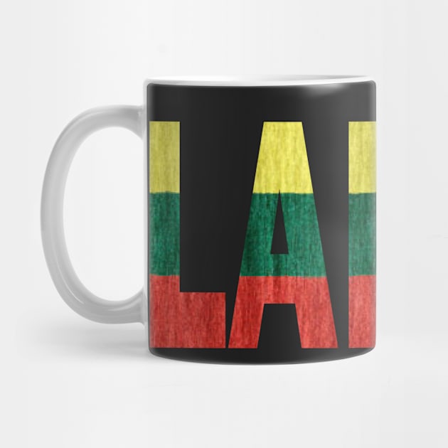 Labas Lithuanian Hello Funny Lietuva Language Flag by Nirvanibex